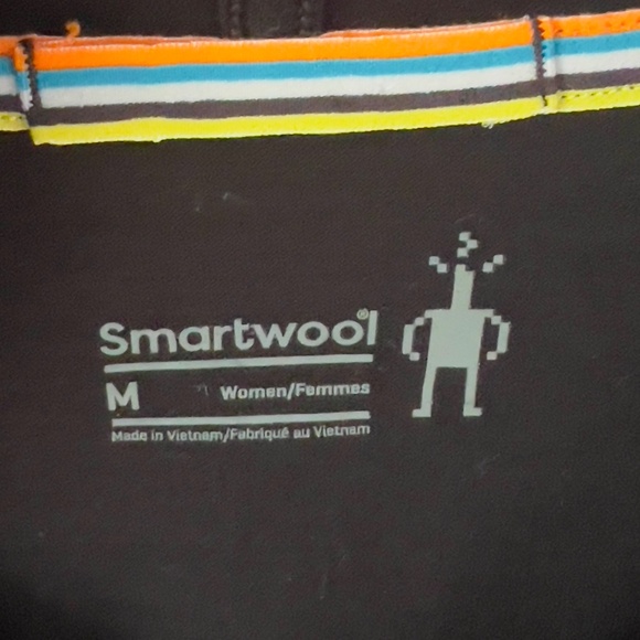 Smartwool merino wool blend long sleeve black hooded base layer top women's M - Picture 4 of 7